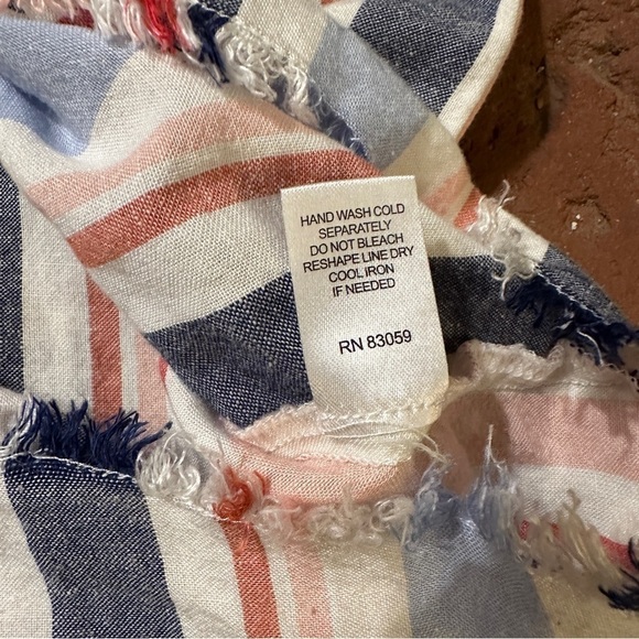 DREW Anthropologie striped Linen mix tank top size XS - Picture 10 of 15